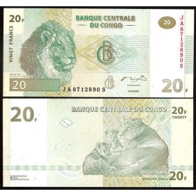 CONGO DEMOCRATIC 20 Francs...