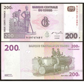 CONGO DEMOCRATIC 200 Francs...