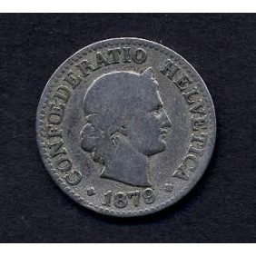 SWITZERLAND 10 Rappen 1879