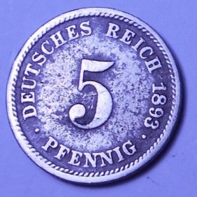 GERMANY EMPIRE 5 Pfennig...
