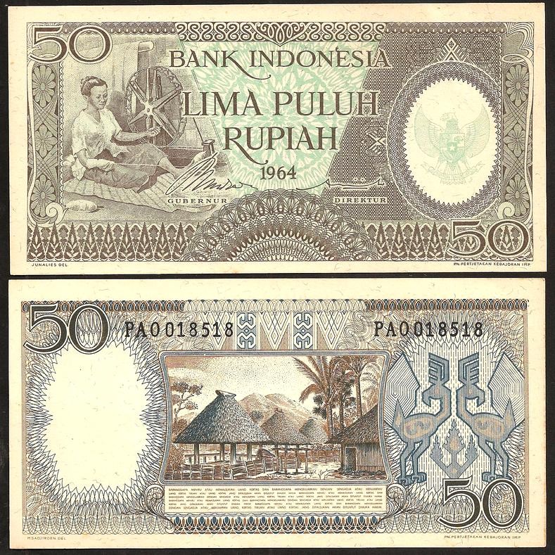 INDONESIA 50 Rupiah 1964