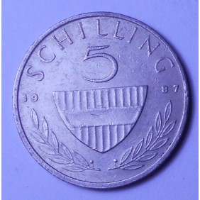 AUSTRIA 5 Schilling 1987