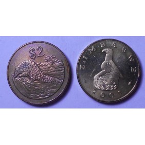 ZIMBABWE 2 Dollars 2001