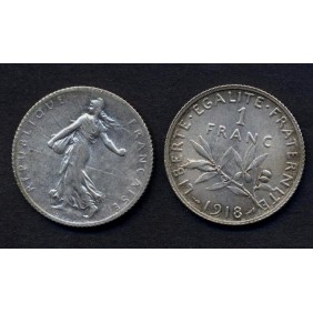 FRANCE 1 Franc 1918 AG