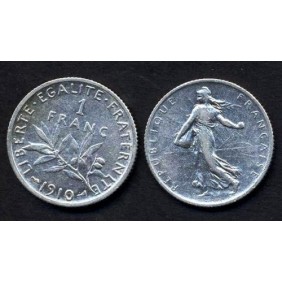 FRANCE 1 Franc 1910 AG