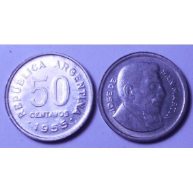 ARGENTINA 50 Centavos 1955...