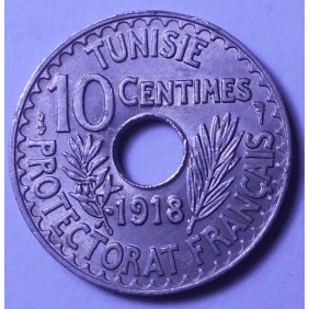 TUNISIA 10 Centimes 1918