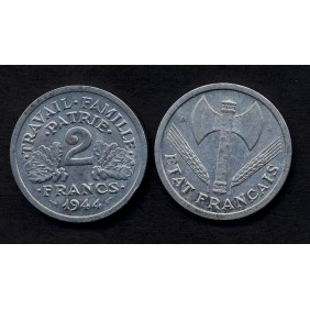FRANCE 2 Francs 1944 B