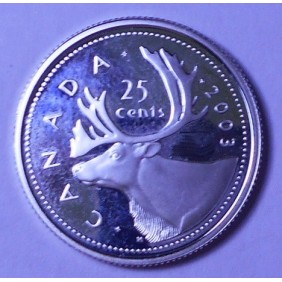 CANADA 25 Cents 2003 AG PROOF