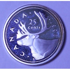 CANADA 25 Cents 1996 AG PROOF