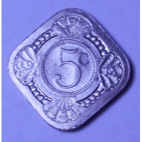 NETHERLANDS 5 Cents 1914