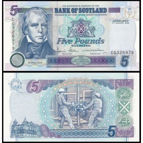 SCOTLAND 5 Pounds 2006...