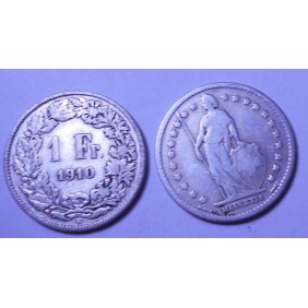 SWITZERLAND 1 Franc 1910 AG
