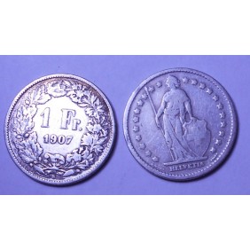 SWITZERLAND 1 Franc 1907 AG