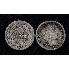 USA Barber Dime 1910s