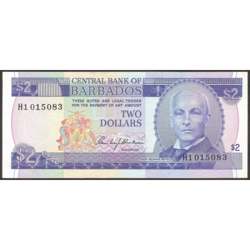 BARBADOS 2 Dollars 1980