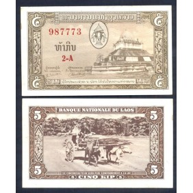 LAOS 5 Kip 1957