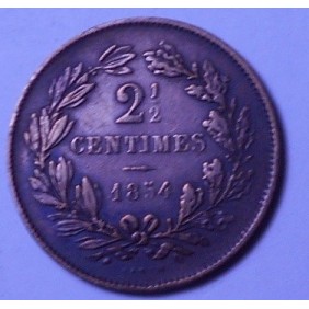 LUXEMBOURG 2 1/2 Centimes 1854