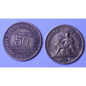 FRANCE 50 Centimes 1927