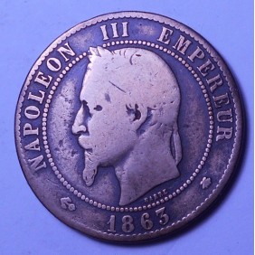 FRANCE 10 Centimes 1863A