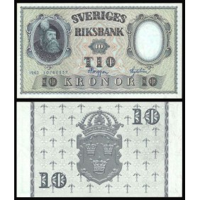 SWEDEN 10 Kronor 1962