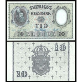 SWEDEN 10 Kronor 1955