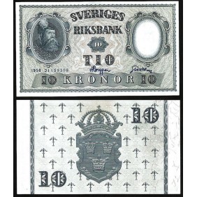 SWEDEN 10 Kronor 1958