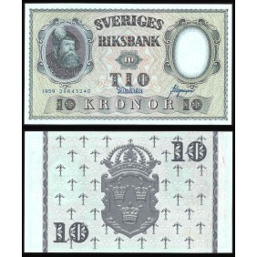 SWEDEN 10 Kronor 1959