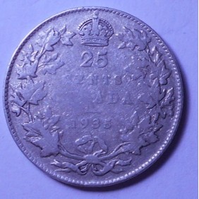 CANADA 25 Cents 1935 AG...
