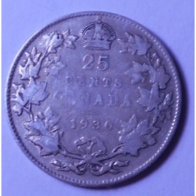CANADA 25 Cents 1930 AG...