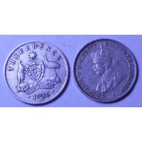 AUSTRALIA 3 Pence 1936 AG