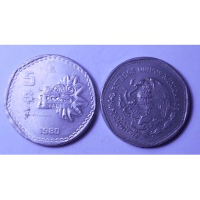 MEXICO 5 Pesos 1980