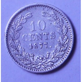 NETHERLANDS 10 Cents 1877 AG