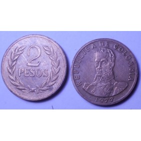 COLOMBIA 2 Pesos 1977