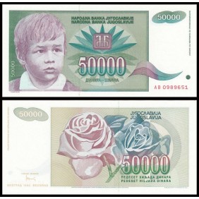 YUGOSLAVIA 50.000 Dinara 1992