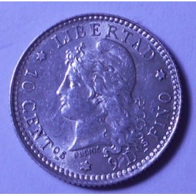 ARGENTINA 10 Centavos 1882 AG