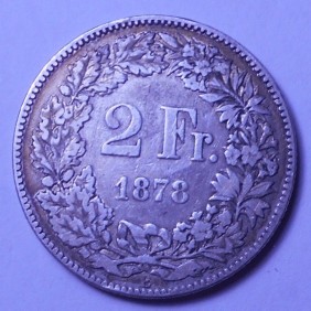 SWITZERLAND 2 Francs 1878