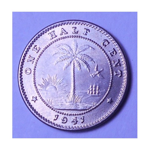 LIBERIA 1/2 Cent 1941