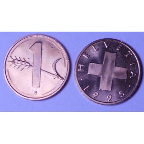 SWITZERLAND 1 Rappen 1995...