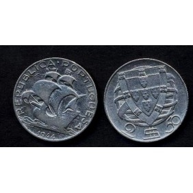 PORTUGAL 2 1/2 Escudos AG 1944