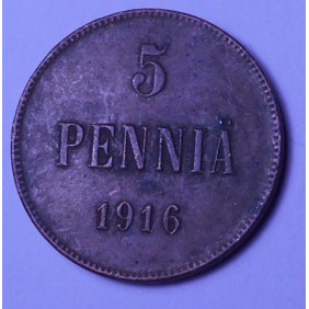 FINLAND 5 Pennia 1916