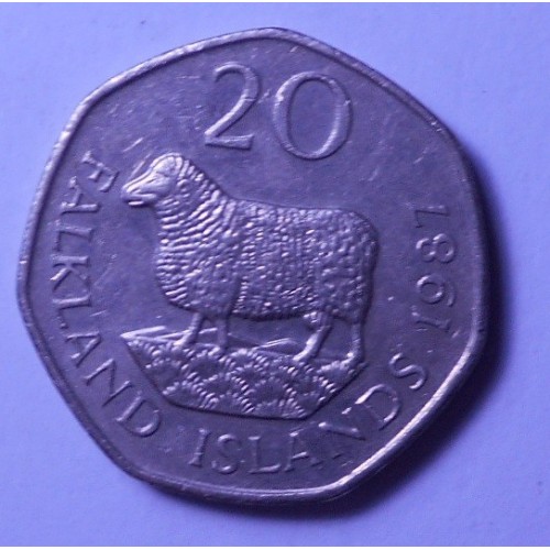FALKLAND ISLANDS 20 Pence 1987