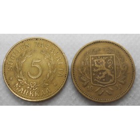 FINLAND 5 Markkaa 1933