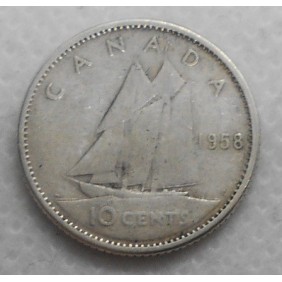 CANADA 10 Cents 1958 AG...