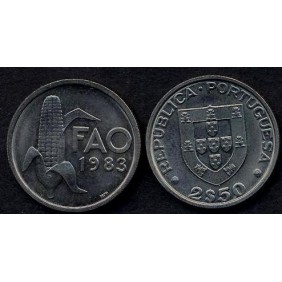 PORTUGAL 2 1/2 Escudos 1983...