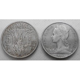 REUNION 5 Francs 1955