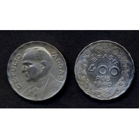 BRAZIL 400 Reis 1940 G. Vargas