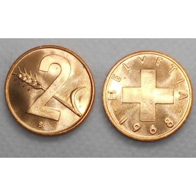 SWITZERLAND 2 Rappen 1968...