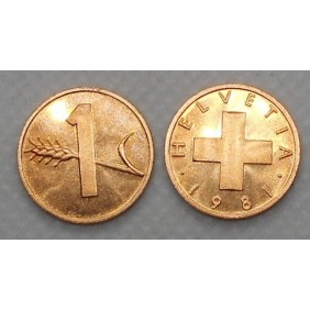 SWITZERLAND 1 Rappen 1981...