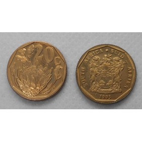 SOUTH AFRICA 20 Cents 1993...